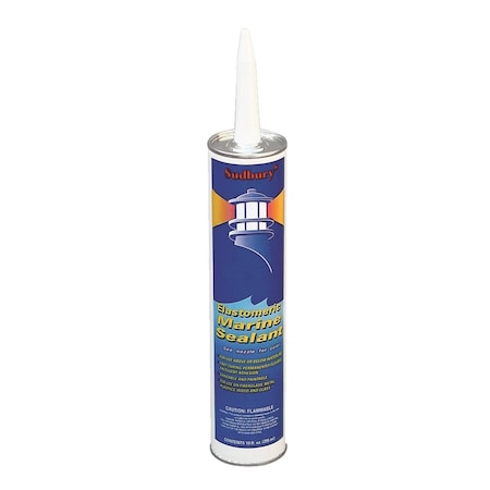 Sudbury Boat Care Products 300 10 oz Elastomeric Marine Sealant, White 3003.7401